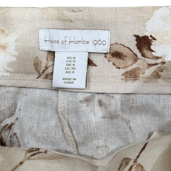 House of Harlow 1960 Samina Wide Leg Linen Trousers - Picture 2 of 4